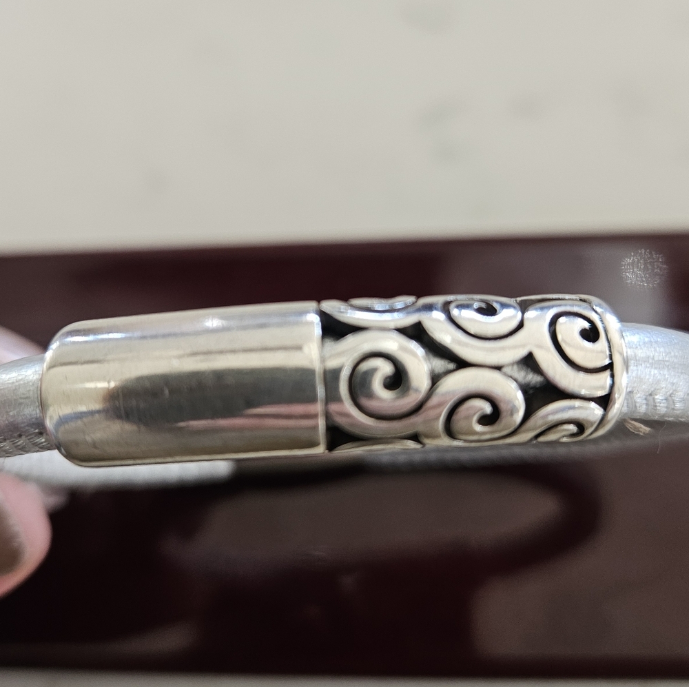 Brighton Silver Bracelet With Scrollwork Accent - image 4